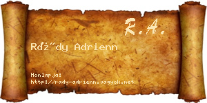 Rády Adrienn névjegykártya